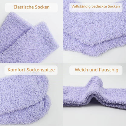 Flauschige Kuschelsocken Damen - 5 Paar Warme Wintersocken