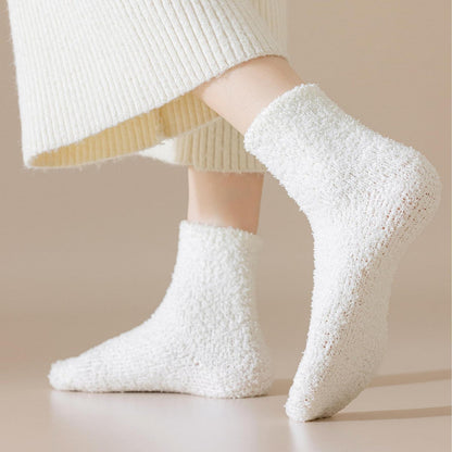 Flauschige Kuschelsocken Damen - 5 Paar Warme Wintersocken