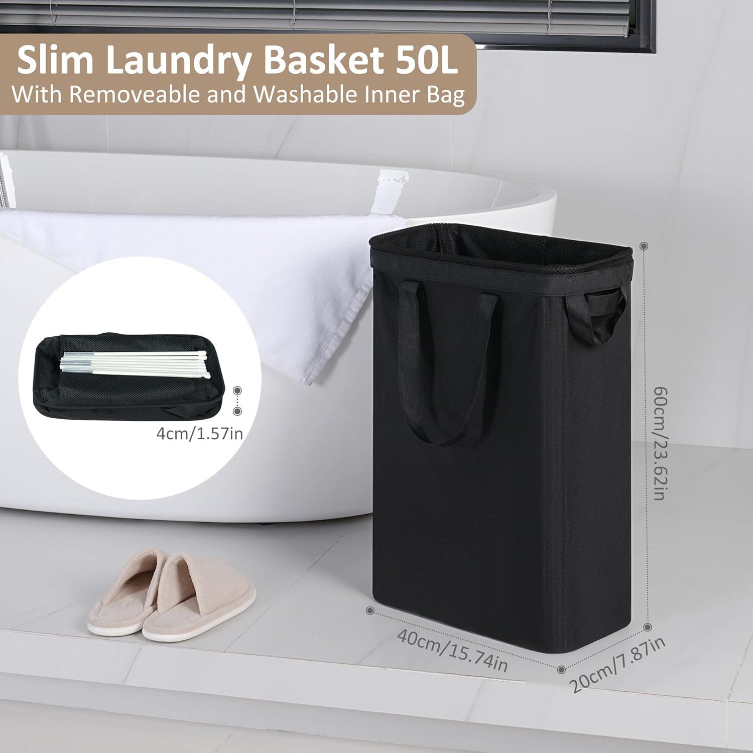 iEGrow Wäschekorb 50l, Faltbarer Laundry