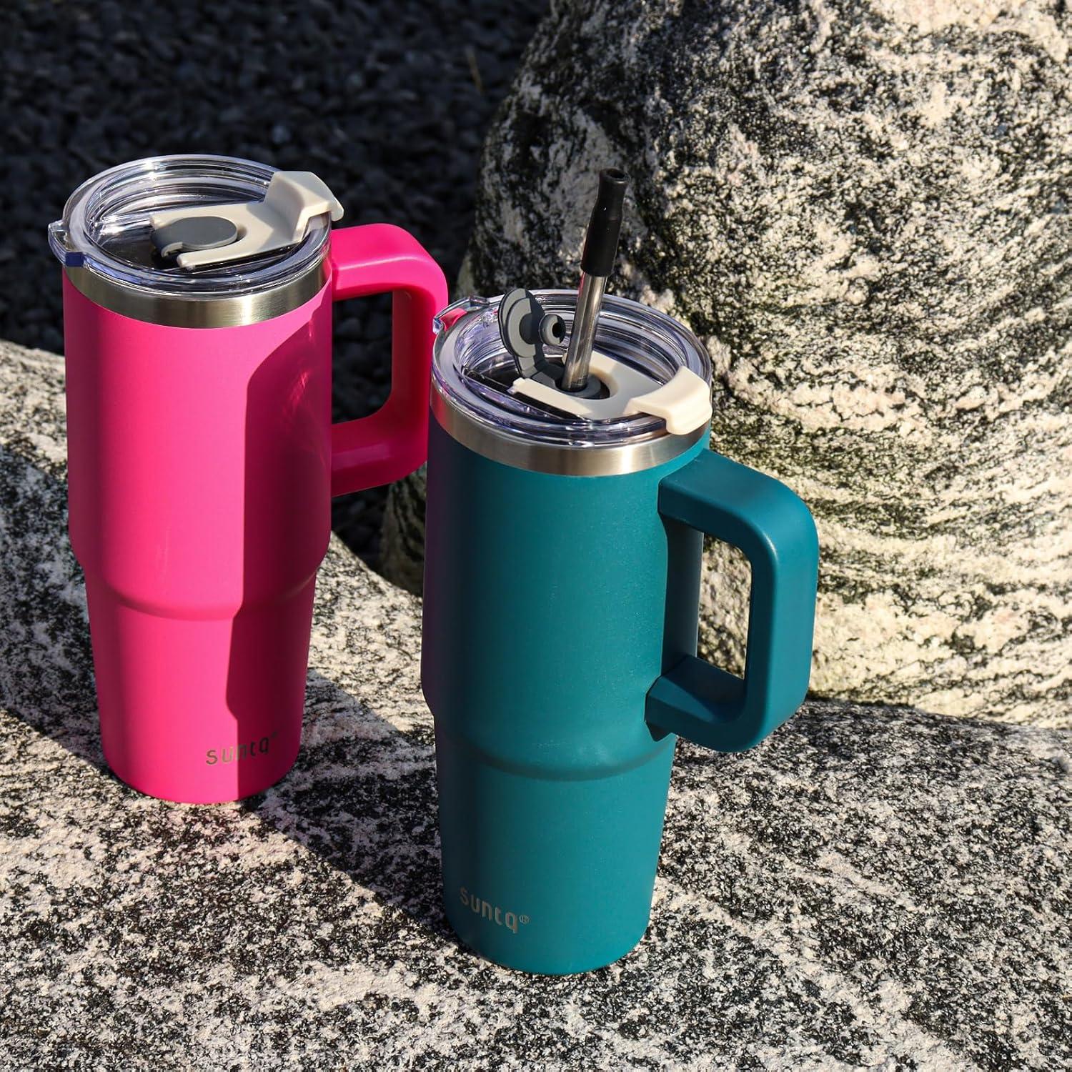 30oz Tumbler mit Griff, Vakuum Isolierte Wasserflasche, Edelstahl