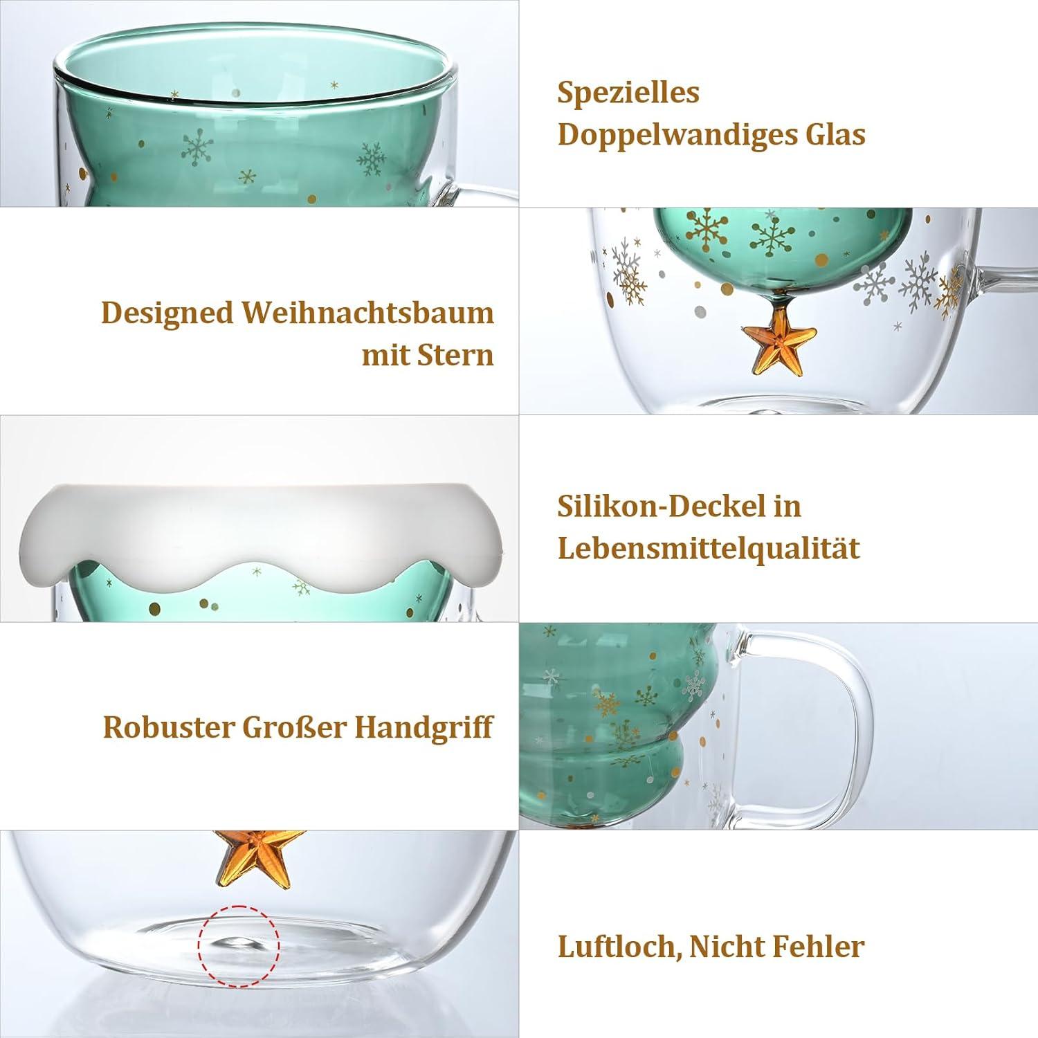 Süße Weihnachtstasse Geschenk Glühweintassen 300ml Grinch Tasse