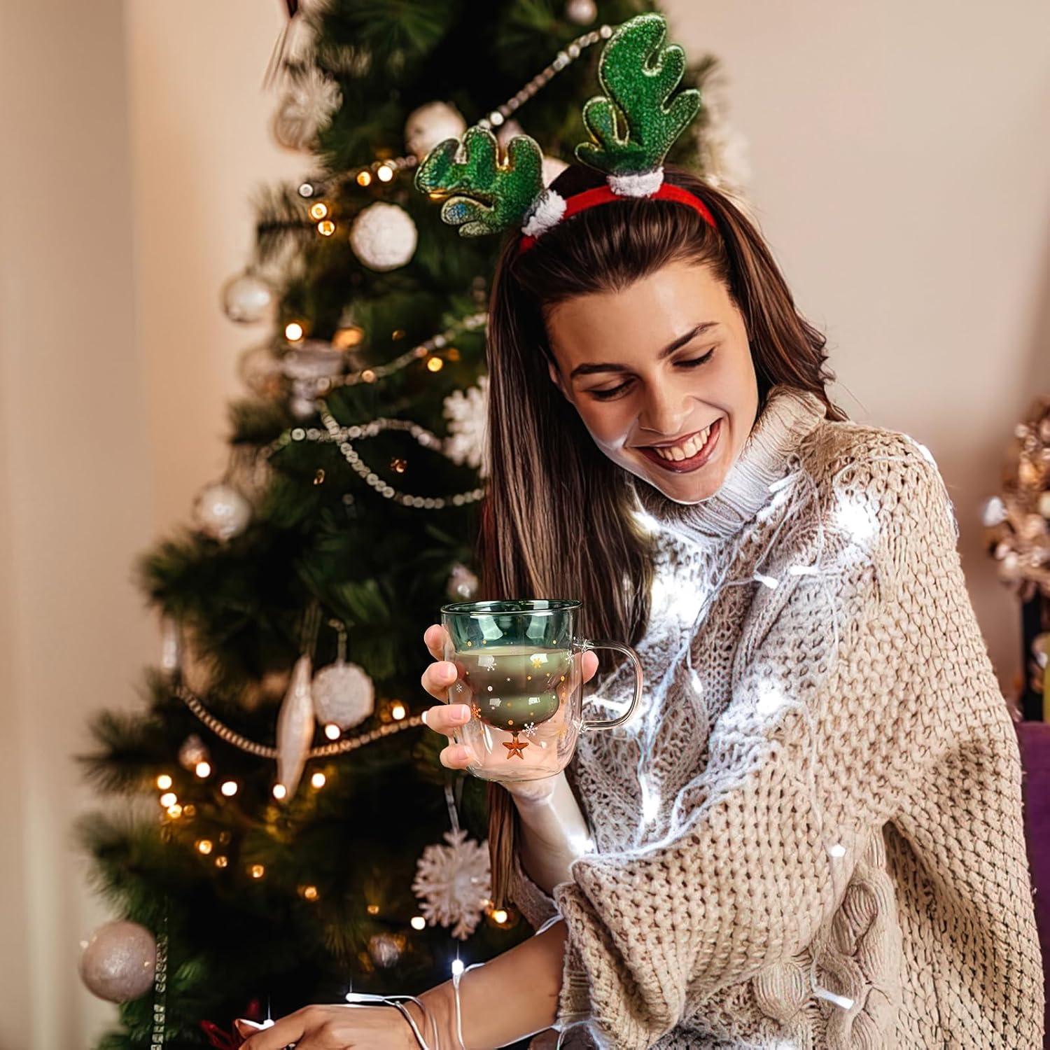 Joymaking Weihnachtstasse Doppelwandige Kaffeegläser Geschenk Grinch Tasse Weihnachten Kit