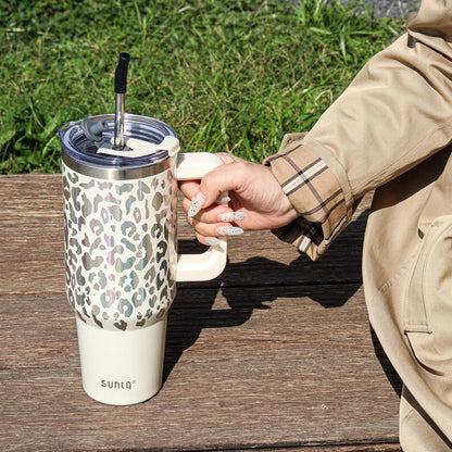 40oz Tumbler mit Griff - Doppelwandige Vakuum Isolierte Wasserflasche