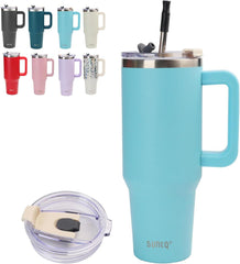 40oz Tumbler mit Griff, Doppelwandige Vakuum Isolierte Wasserflasche