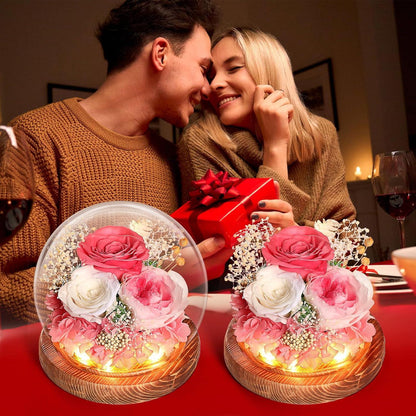 Ewige Rose Glas Infinity konserviert LED Licht Mama Freundin Geschenk