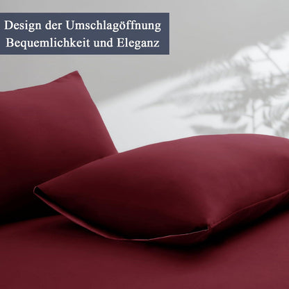 Vielit Kissenbezug 40x80 Rot 2er Set Mikrofaser Hypoallergen OEKO-Zertifikat