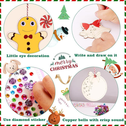 Holzanhänger Weihnachtsschmuck Set Basteln Kinder DIY Craft Kit