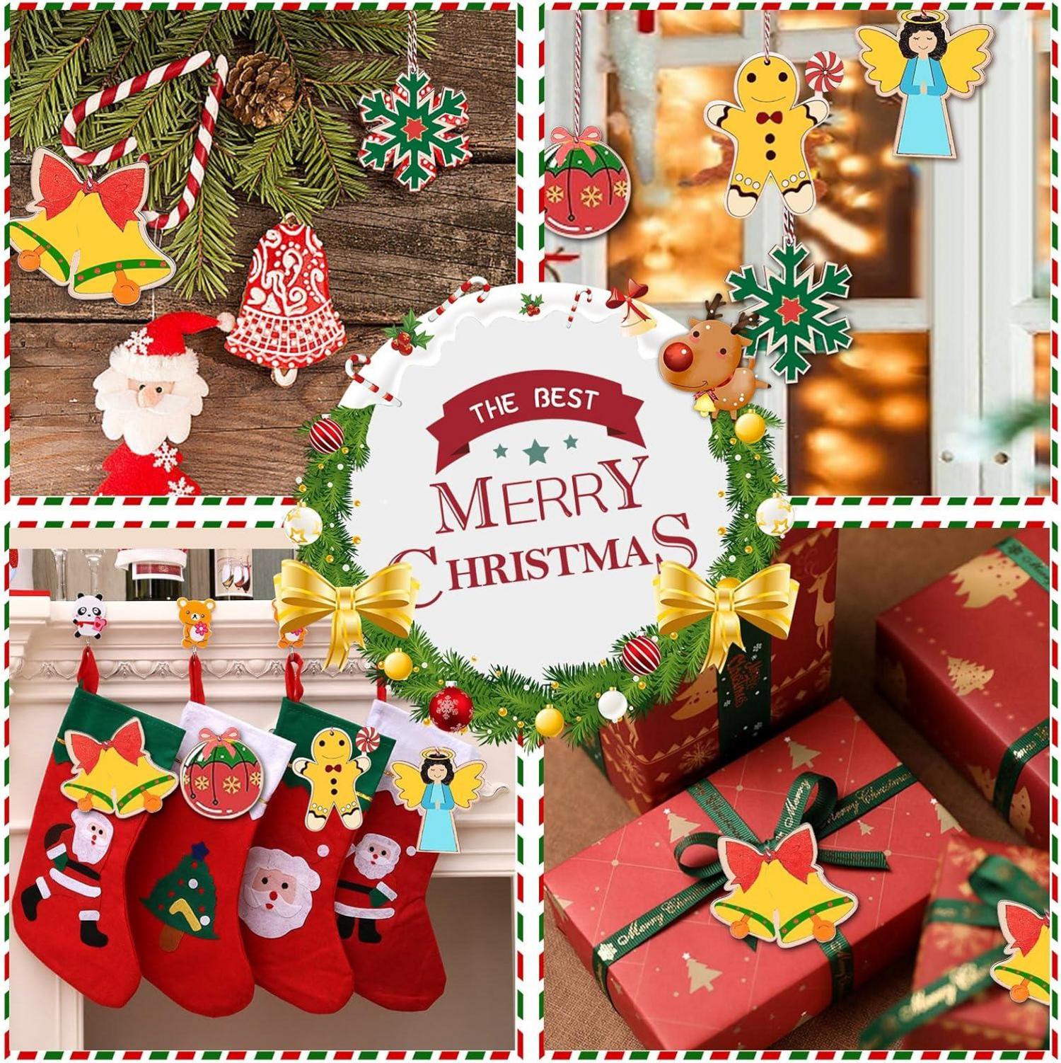 213-teiliges Weihnachtsanhänger Bastelset Holz Deko Weihnachten DIY