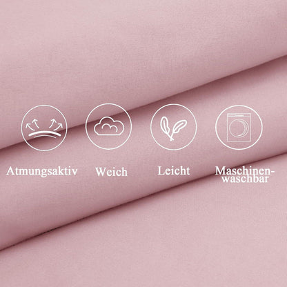 Rosa Mikrofaser Kissenbezug 80x80 2er Set OEKO-TEX Hypoallergen weich