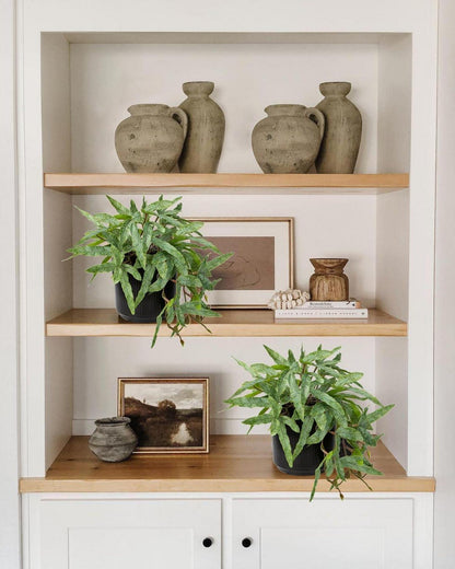 Künstliche Farn Kunstpflanze im Keramiktopf Dekofarn Zimmerpflanze Grün