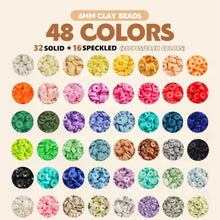 Tonperlen 10720 Stück 48 Farben Set Auffädeln 6mm Polymer
