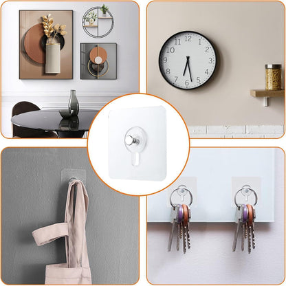 20 Stück Selbstklebende Transparente Bilderhaken - Ohne