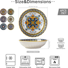 LEAD Snackschalen Keramik 14cm 6er Pack - Bohemian Style
