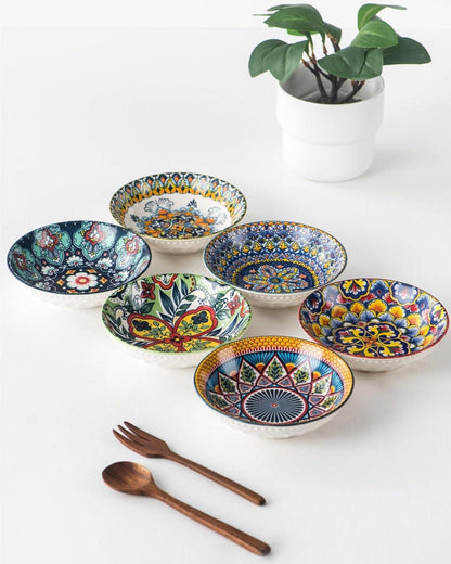 Snackschalen Set Keramik Tapas Schalen Porzellan 6er Pack 14cm