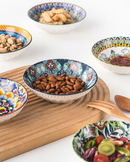 Porzellan Snackschalen Set 6er Pack Bohemian Style 14cm Tapas Schalen