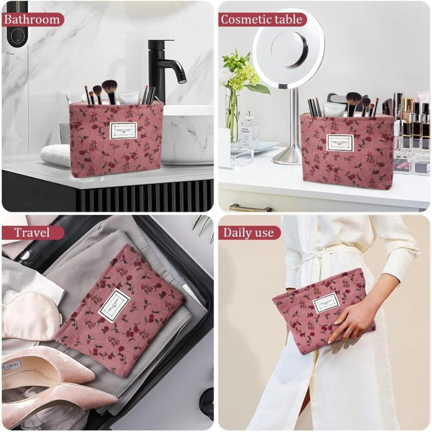 Kosmetiktasche Cord Multifunktional Groß Kapazität Reisen Organizer