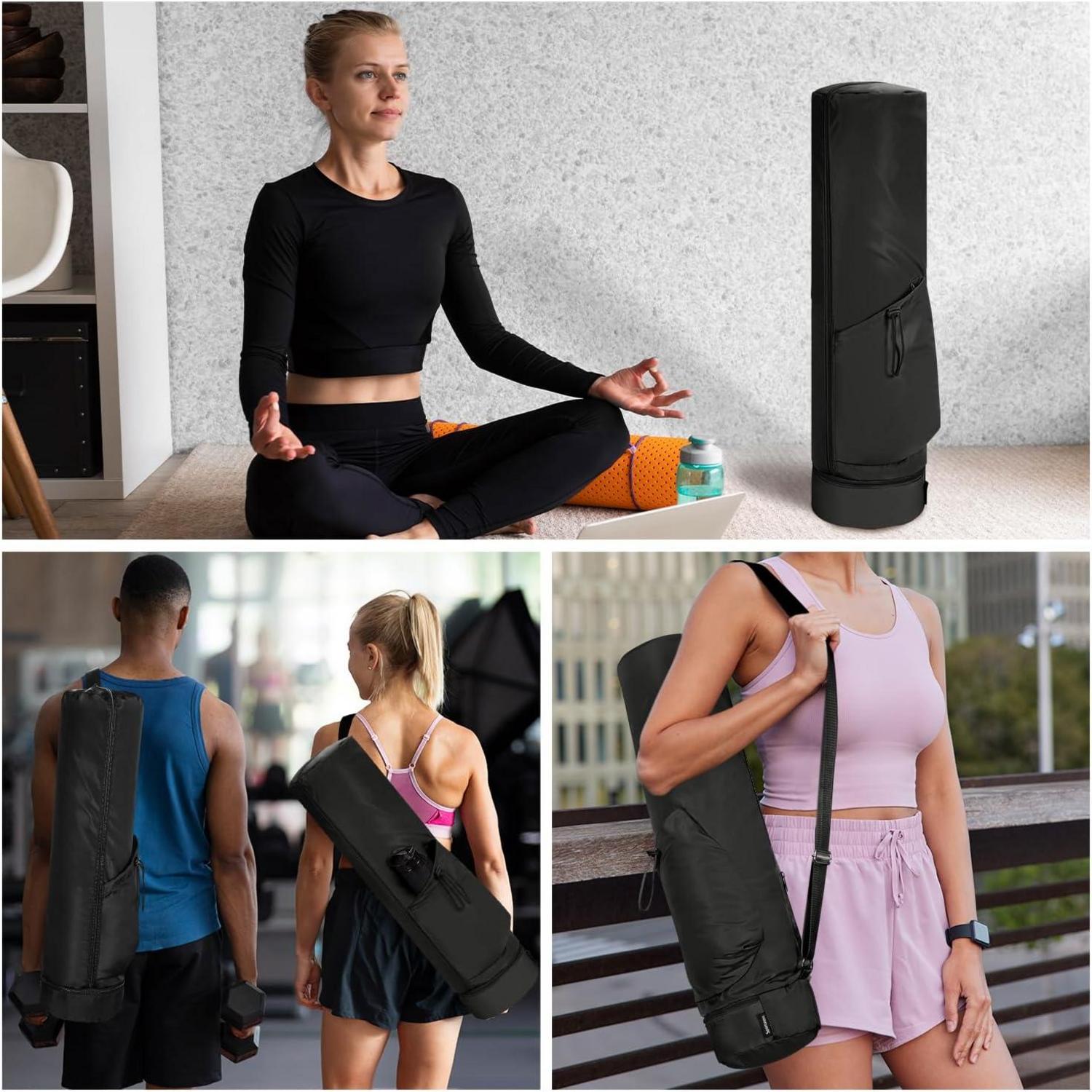 Yogatasche Damen mit Nassfach und Flaschenhalter, Schultergurt, Gym