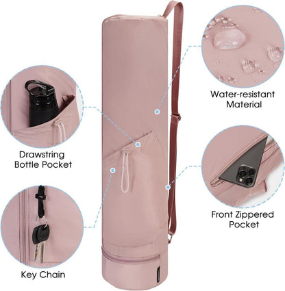 Yogatasche Damen Rosa mit Nassfach und Flaschentasche