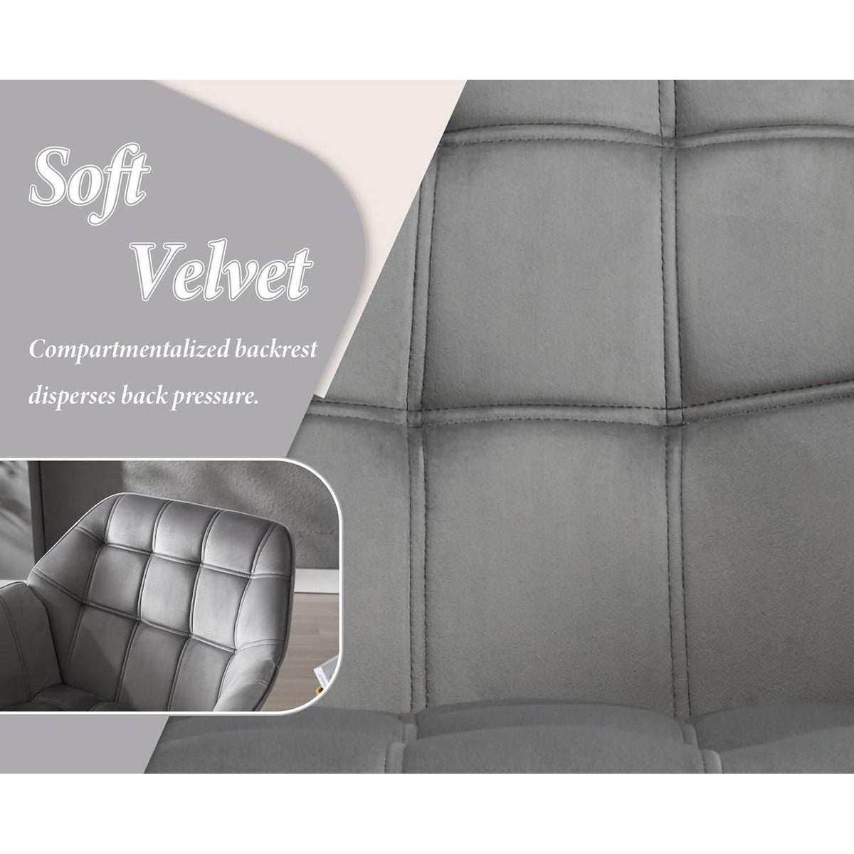 Gepolsterter Samt Sessel mit Armlehne – Modernes Wohnzimmer Loungemöbel Grau