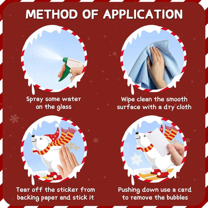 Fensterbilder Weihnachten Selbstklebend Schneeflocken 8 Blätter