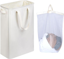 Wäschekorb 50L mit Herausnehmbarer Innentasche - Beige