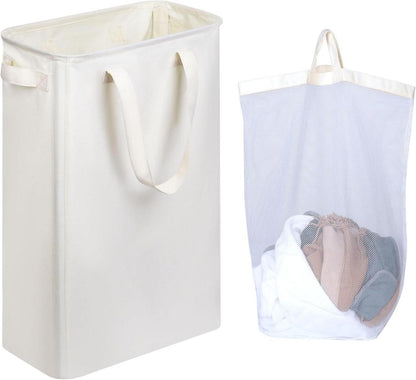 Wäschekorb 50L mit Herausnehmbarer Innentasche - Beige