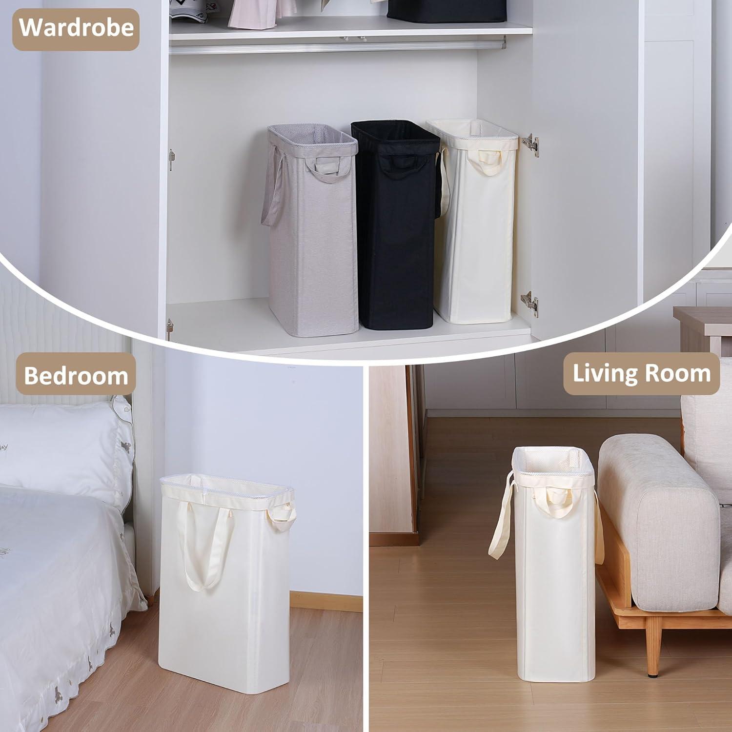 iEGrow Wäschekorb 50l mit Herausnehmbarer Innentasche