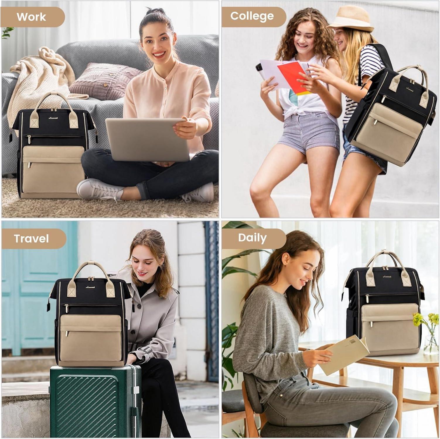 Schulrucksack Damen Mädchen Teenager Arbeitsrucksack 17 Zoll