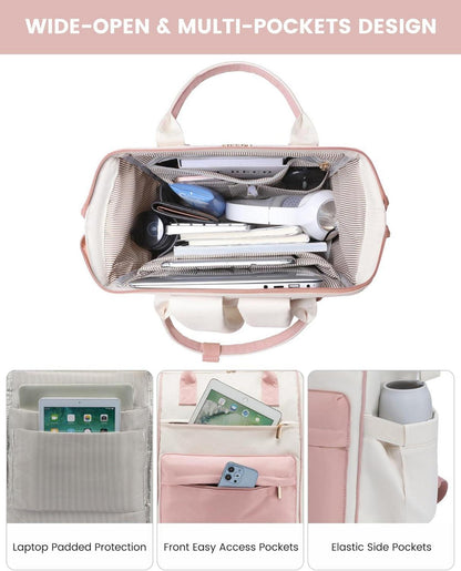 LOVEVOOK Schulrucksack Mädchen 15,6 Zoll Laptop Wasserdicht