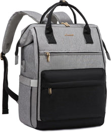 Schulrucksack LOVEVOOK 15,6 Zoll Laptop-Fach Grau Schwarz