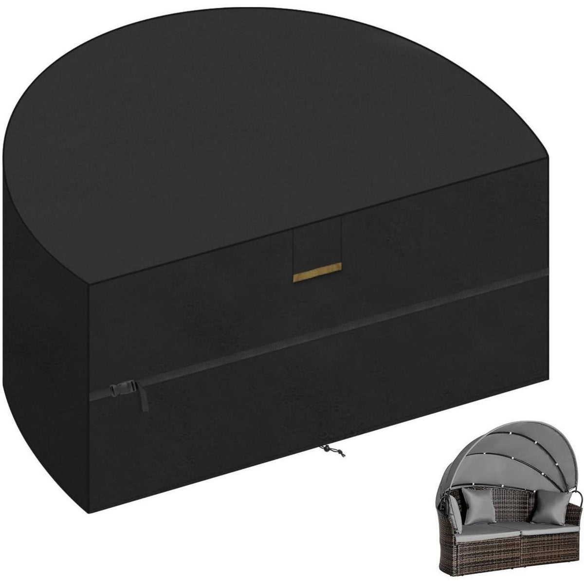 Abdeckhaube für Sonneninsel Halbrund 230x120x100cm Wasserdicht UV-Beständig