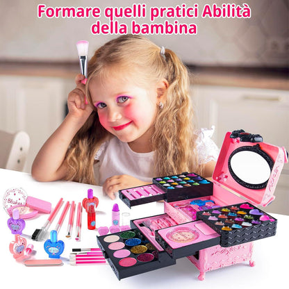 Kinderschminke Set Mädchen Makeup Spielzeug Geburtstagsgeschenke