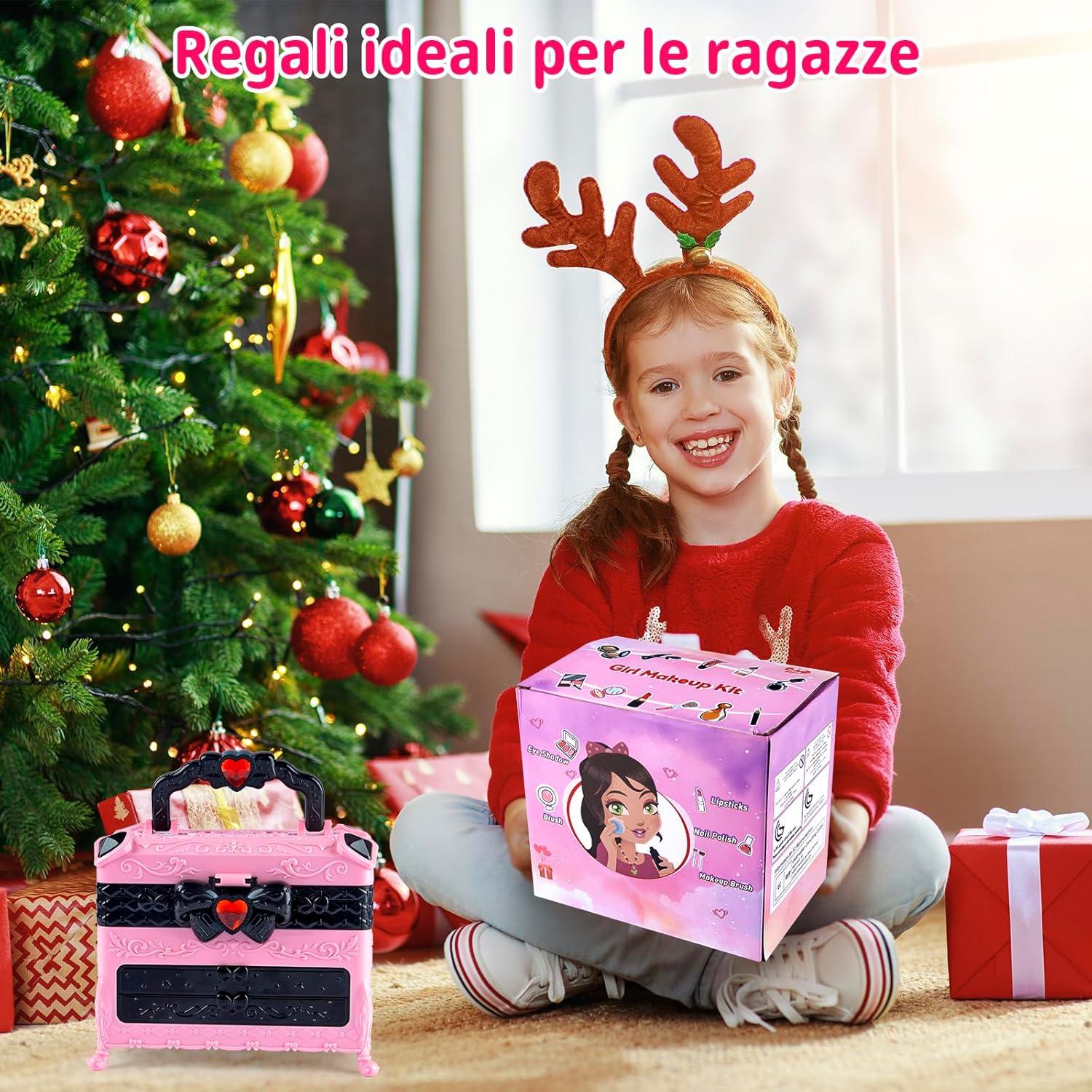 Kinderschminke Mädchen Schminkkoffer Kids Makeup Set Spielzeug