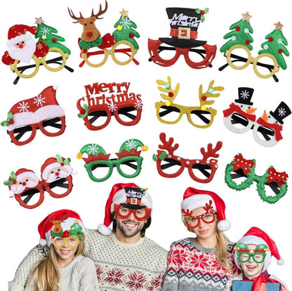 12-teiliges Set Weihnachtsbrillen Partybrillen fotobox Accessoires
