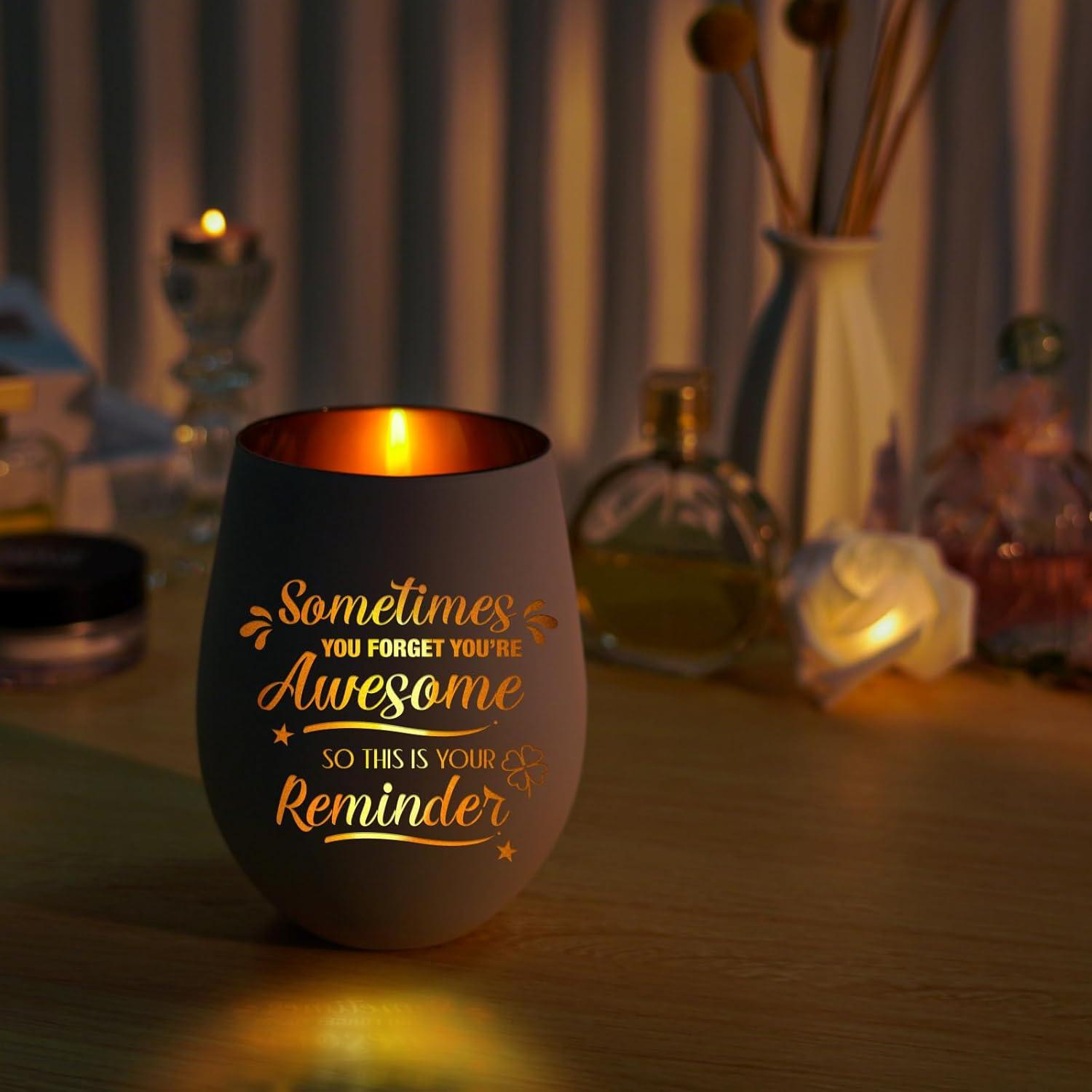 Teelichthalter Dankeschön Frauen Glas Kerzenhalter Lehrer Gravur Elegante