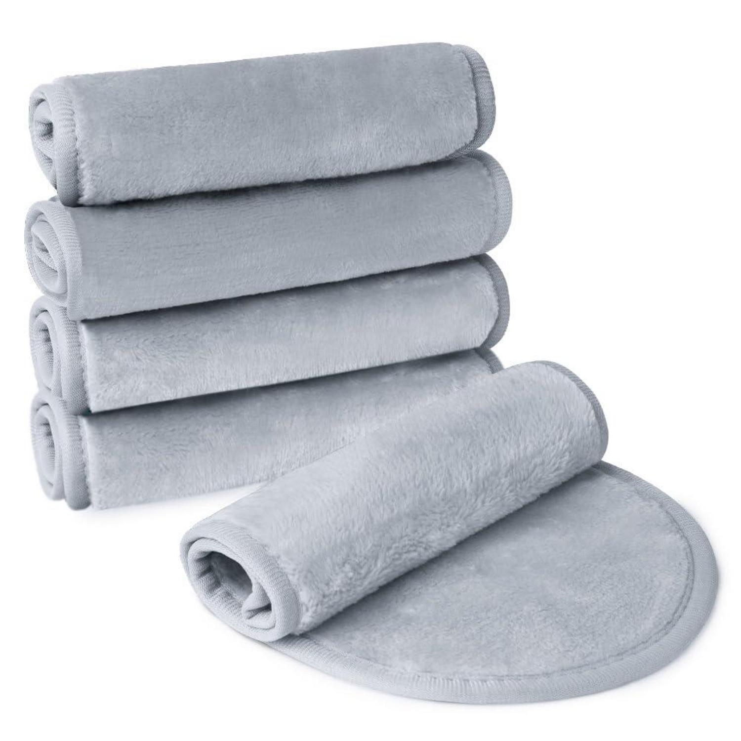 URAQT Mikrofaser Gesichtsreinigungstücher 5pcs waschbar grau