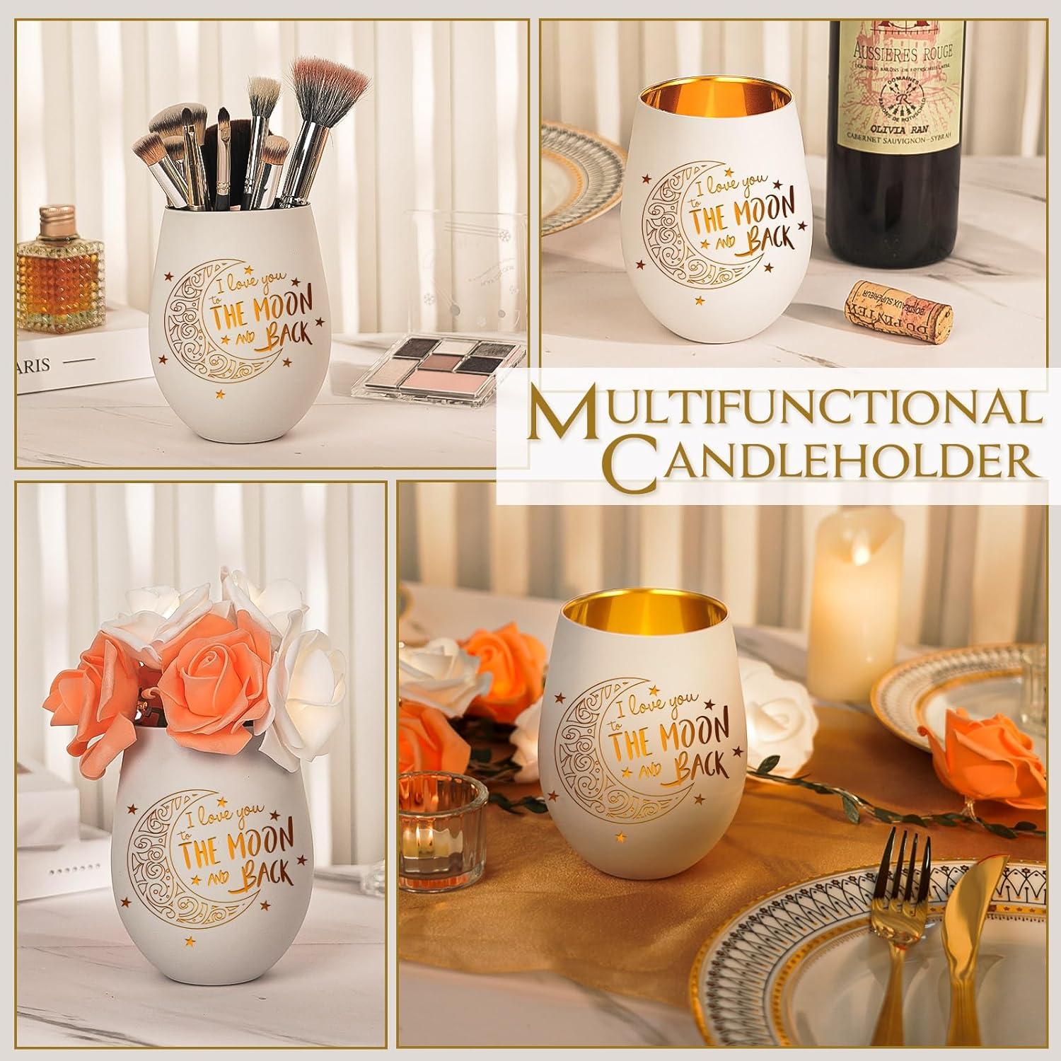 Teelichthalter Glas personalisiert Jahrestag Hochzeit Geschenk