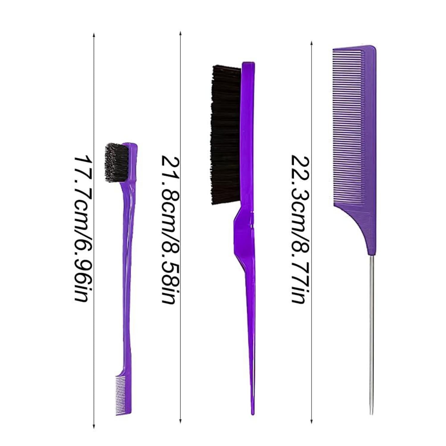 Haarbürsten Set 3-Teilig Haarkamm Stylingkamm Kantenbürste