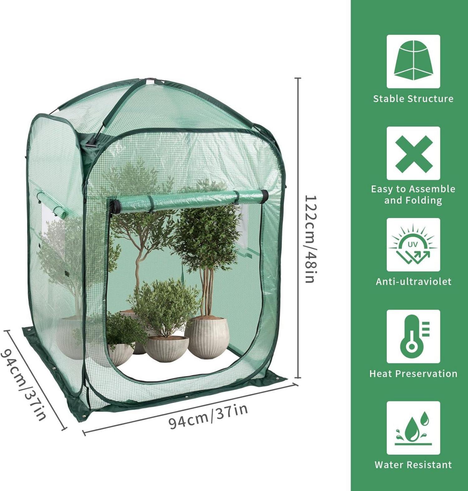 Pop Up Mini Gewächshaus für Pflanzen UV-geschützt