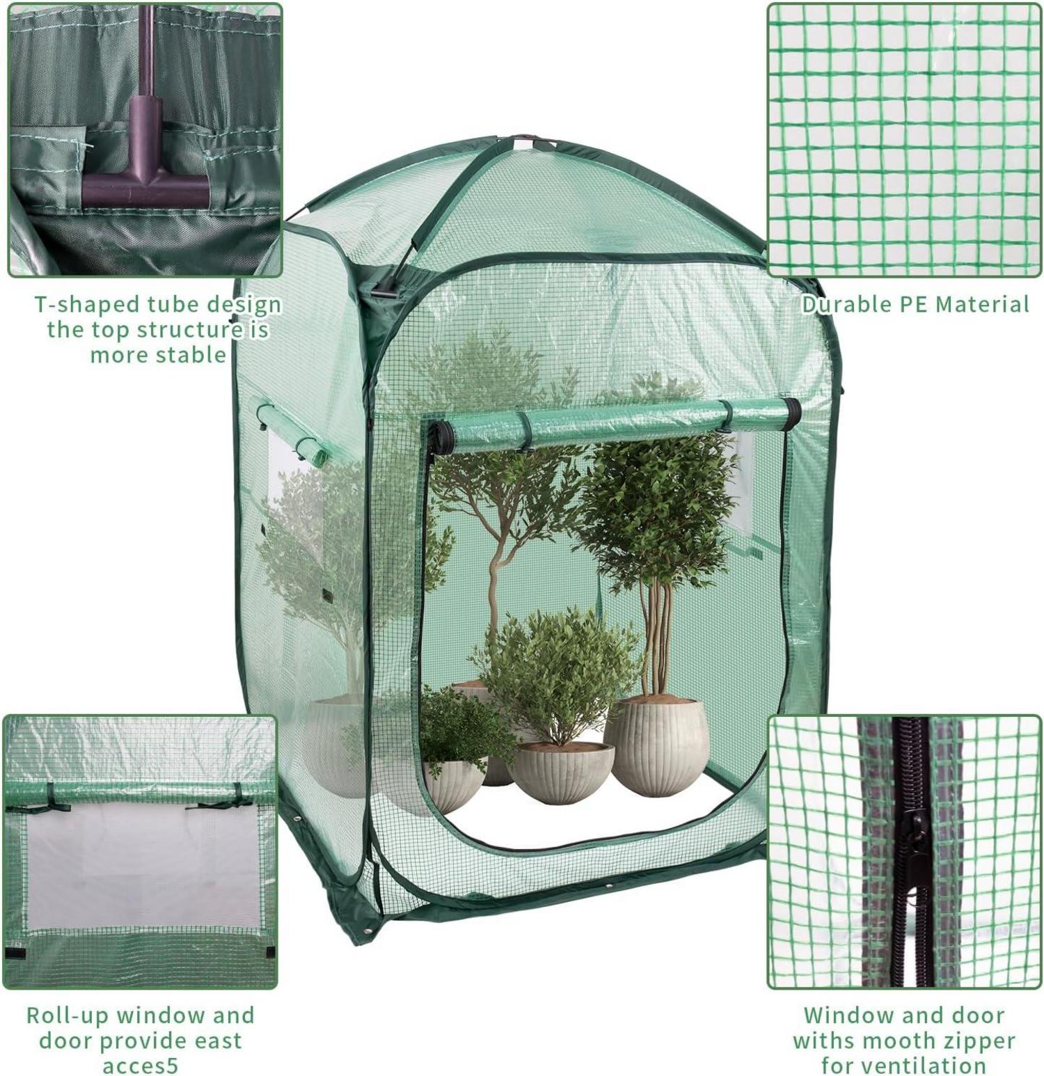 Mini Pop-Up Gewächshaus für Pflanzen Überwinterungszelt
