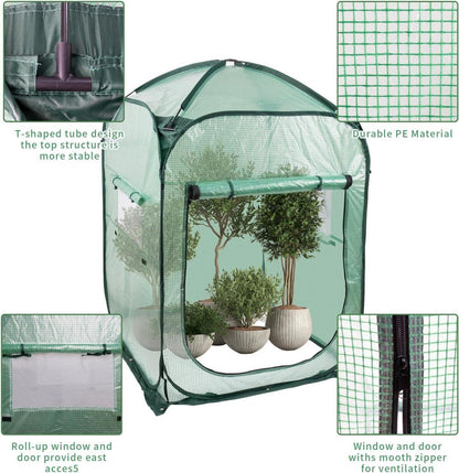 Mini Pop-Up Gewächshaus für Pflanzen Überwinterungszelt