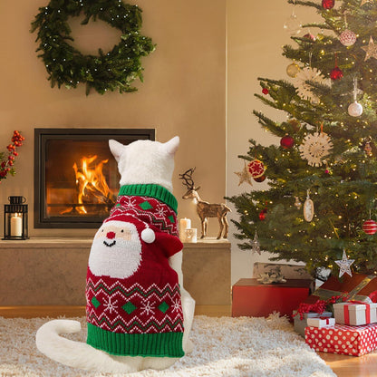 Haustier Weihnachtspullover Schneemann XS Rot Winter Hundepullover