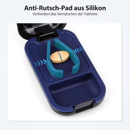 Opret Tablettenteiler für Kleine Tabletten und Große Pillen - Pillenschneider mit Stauraum