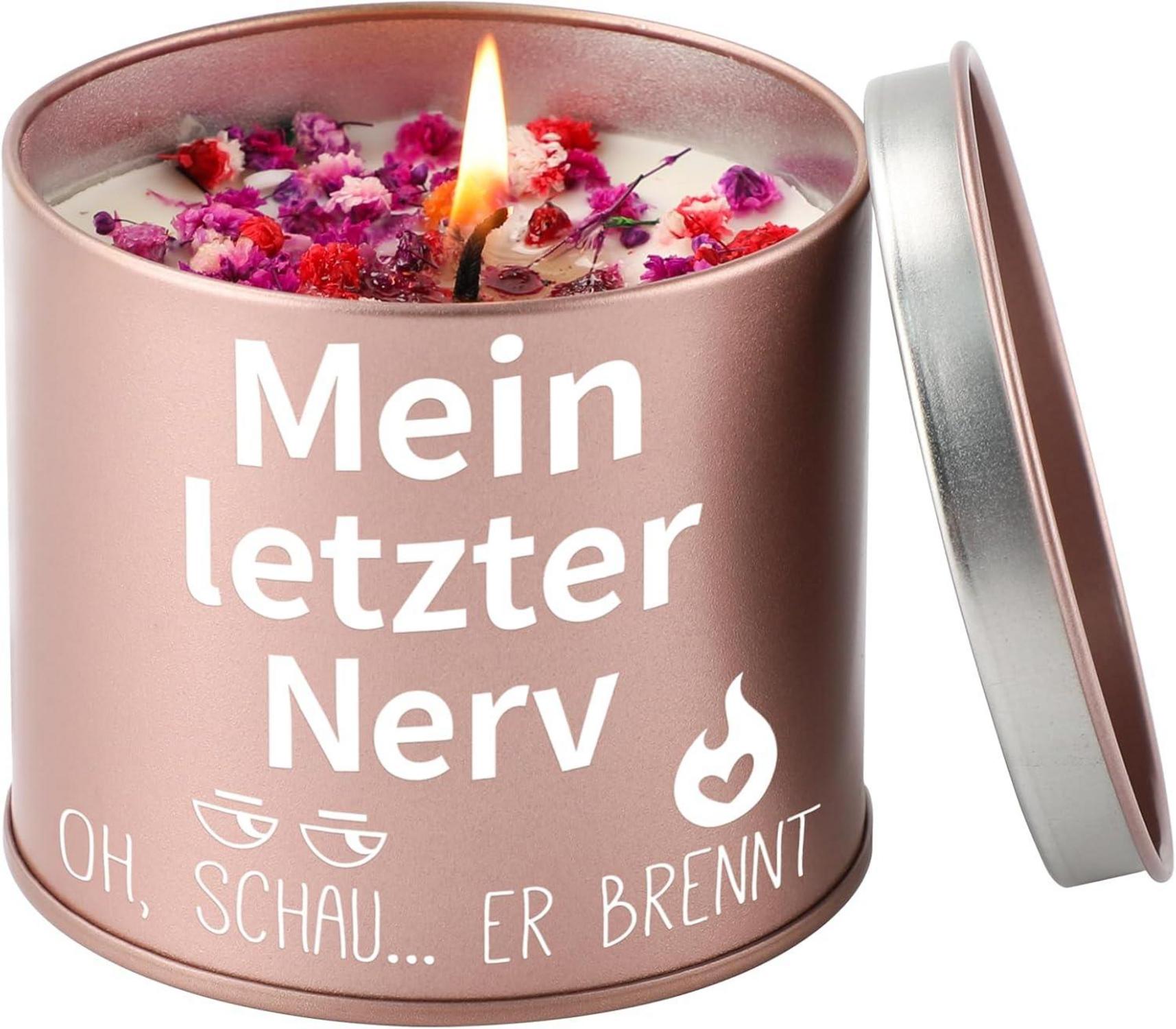 Geschenkidee: Lustige Kerze aus Metall mit Spruch
