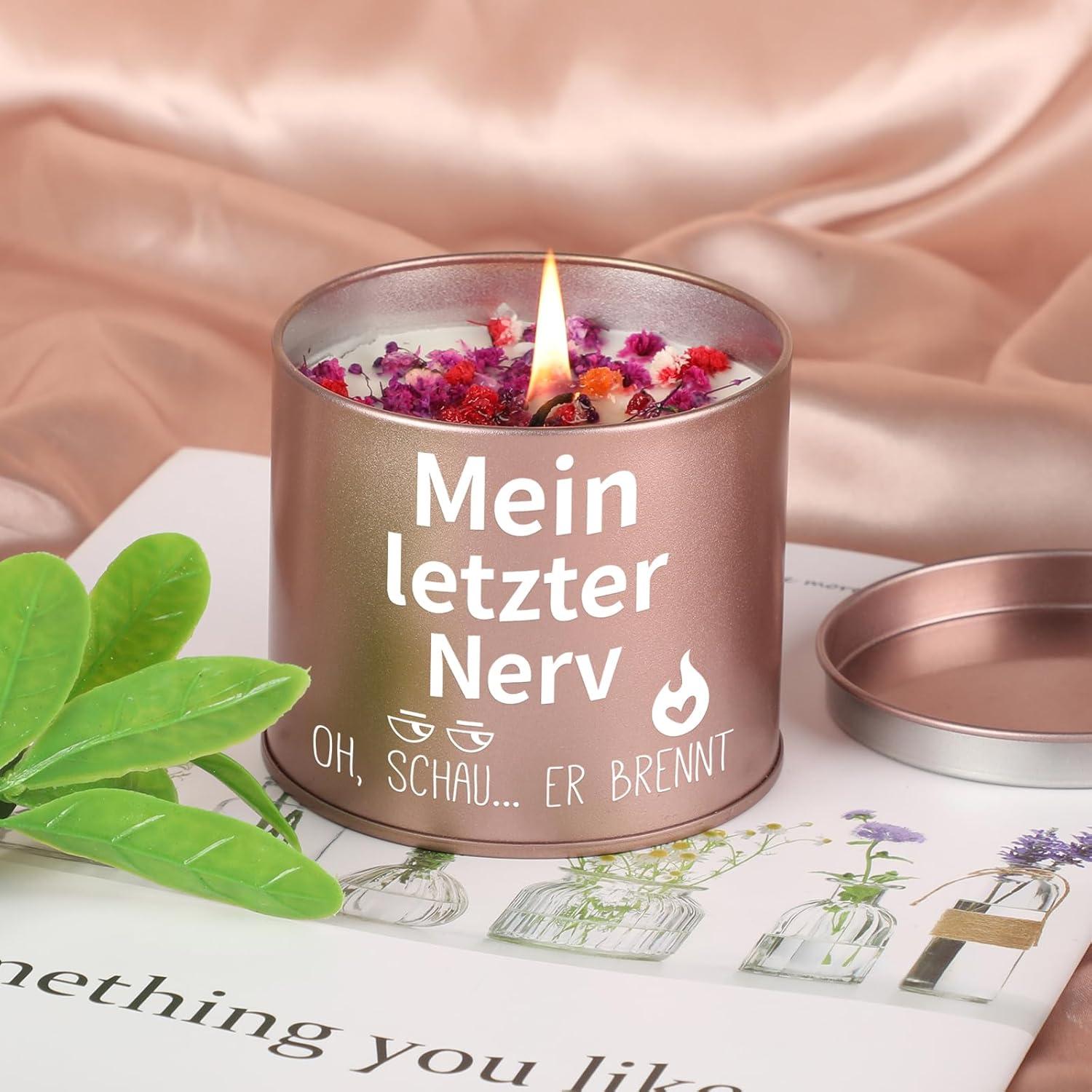 Geschenk Kerze Metall mit Spruch für Frauen Freundin Mama Oma