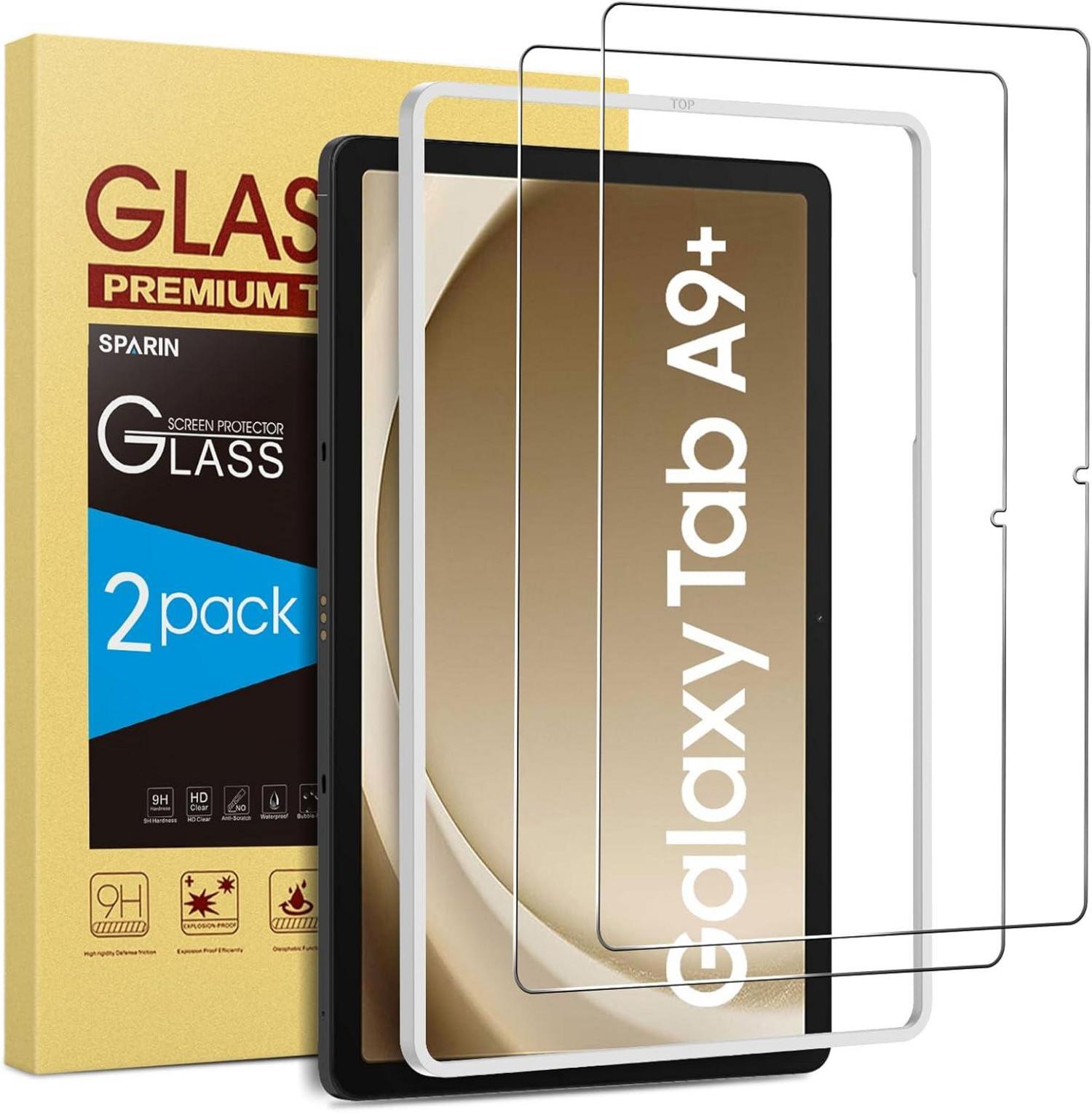 Panzer Schutz Glas Folie für Samsung Galaxy Tab A9 Plus 9H 2er-Pack
