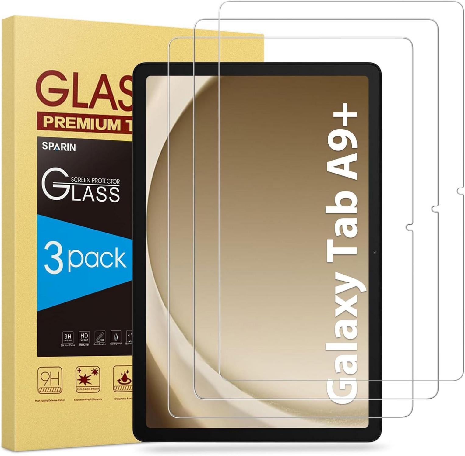 Panzer Schutz Glas für Samsung Galaxy Tab A9+/A9 Plus 11 Zoll 3er-Pack