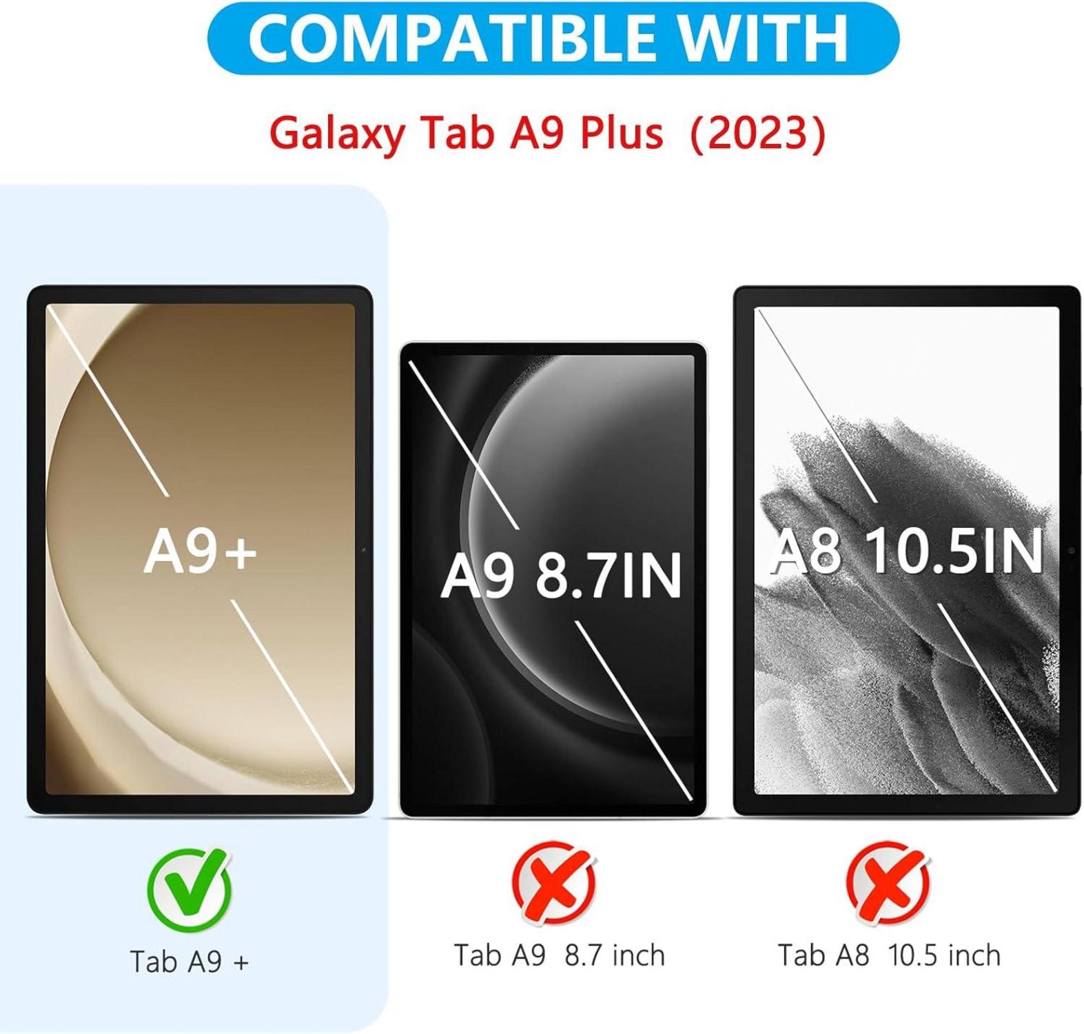 Panzer Schutz Glas für Samsung Galaxy Tab A9+/A9 Plus 11 Zoll 3er-Pack