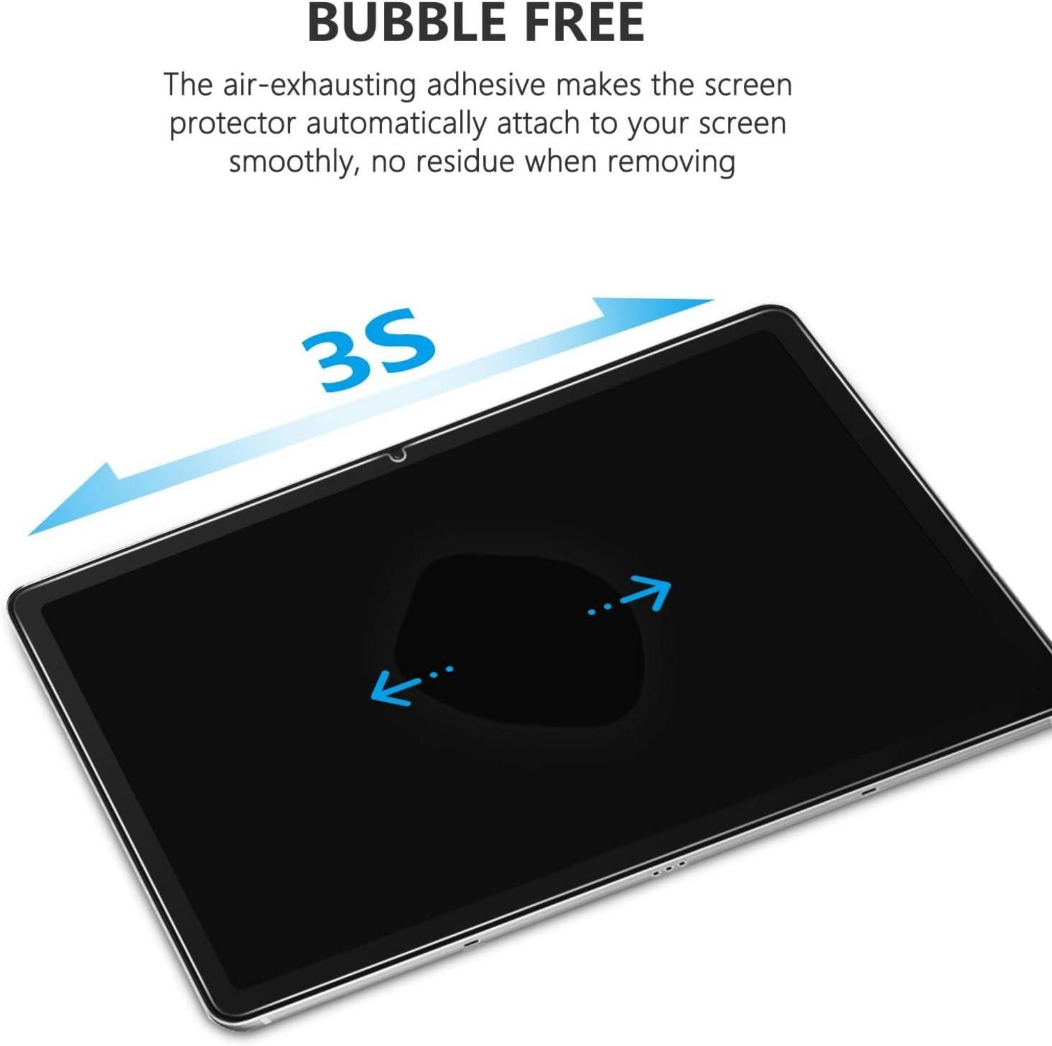 3x Panzerglas Schutzfolie Samsung Galaxy Tab A9 Plus 11 Zoll 2023 - Kratzfest 9H Härte HD-Klar