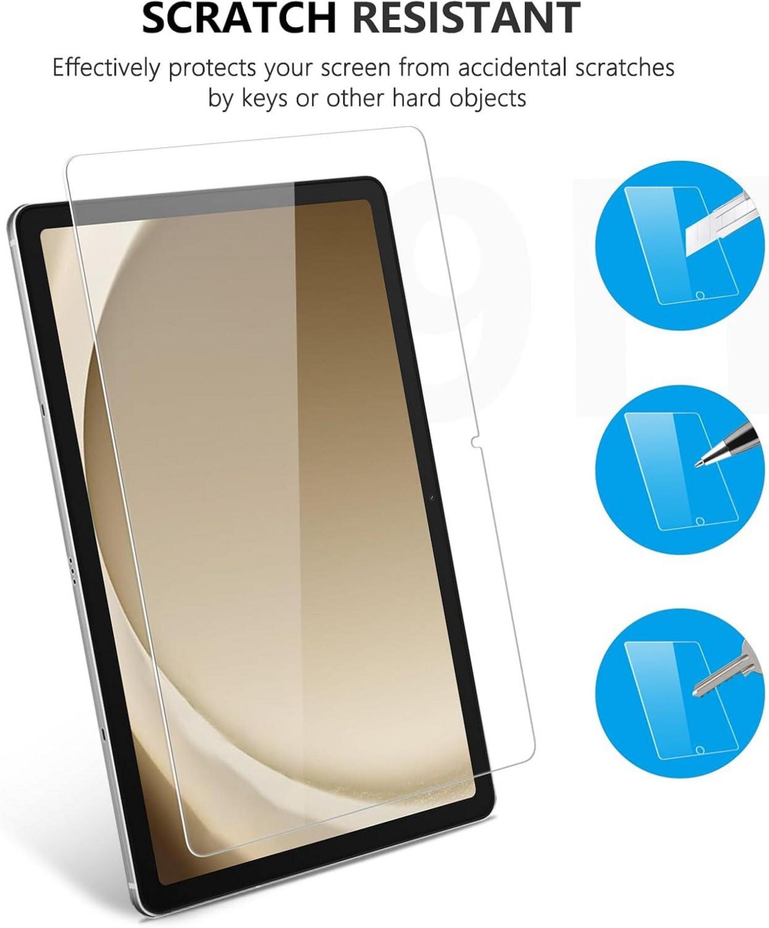 3x Panzer Schutz Glas Samsung Galaxy Tab A9+ 11 Zoll 2023, 9H